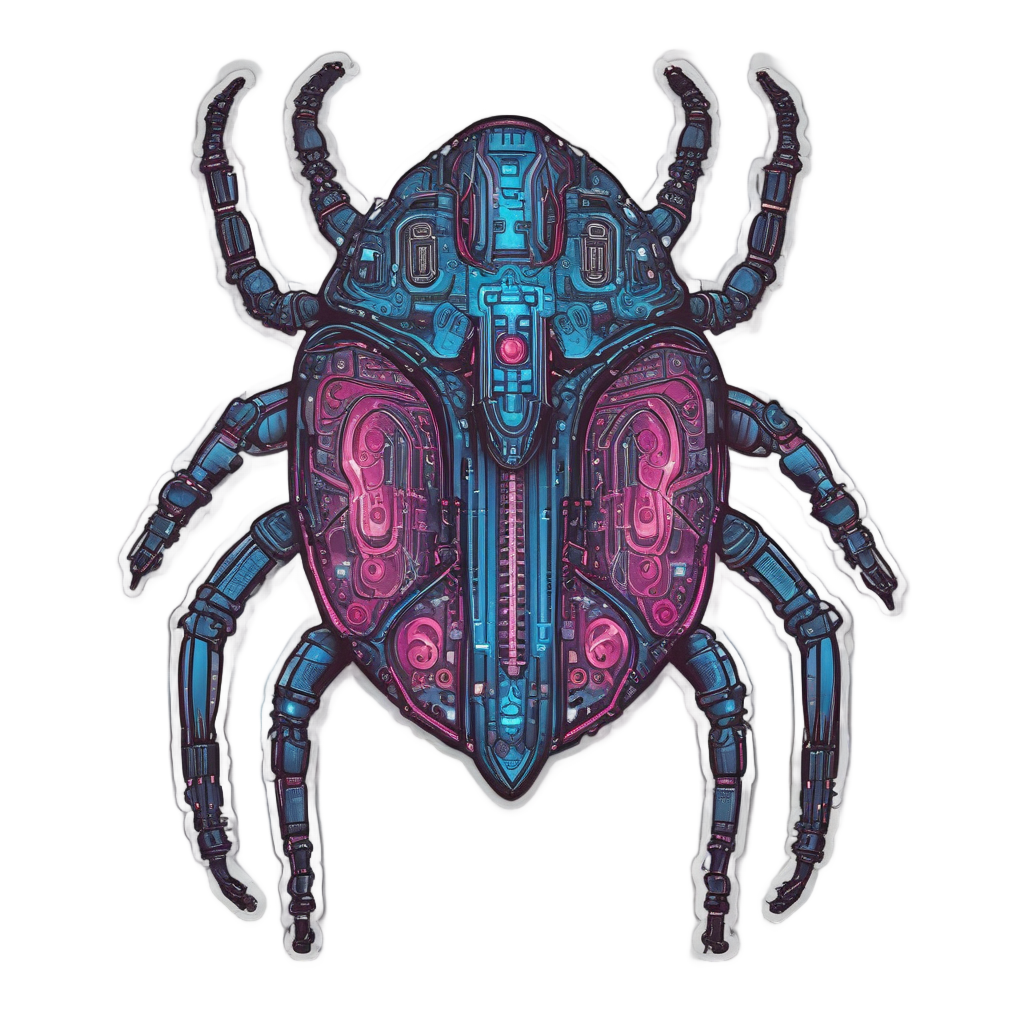 Ladybug Cyberpunk Neon — insects stickers