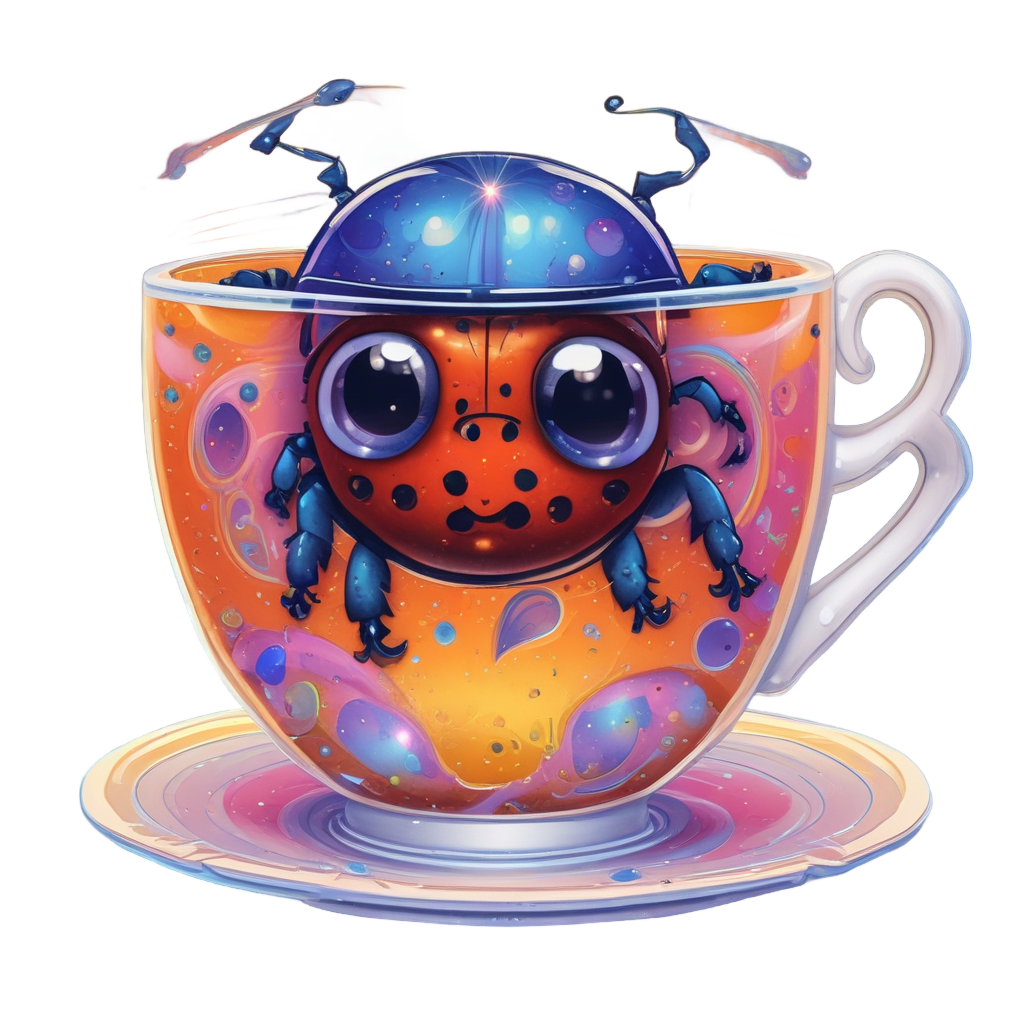 Ladybug in a Teacup — insects stickers