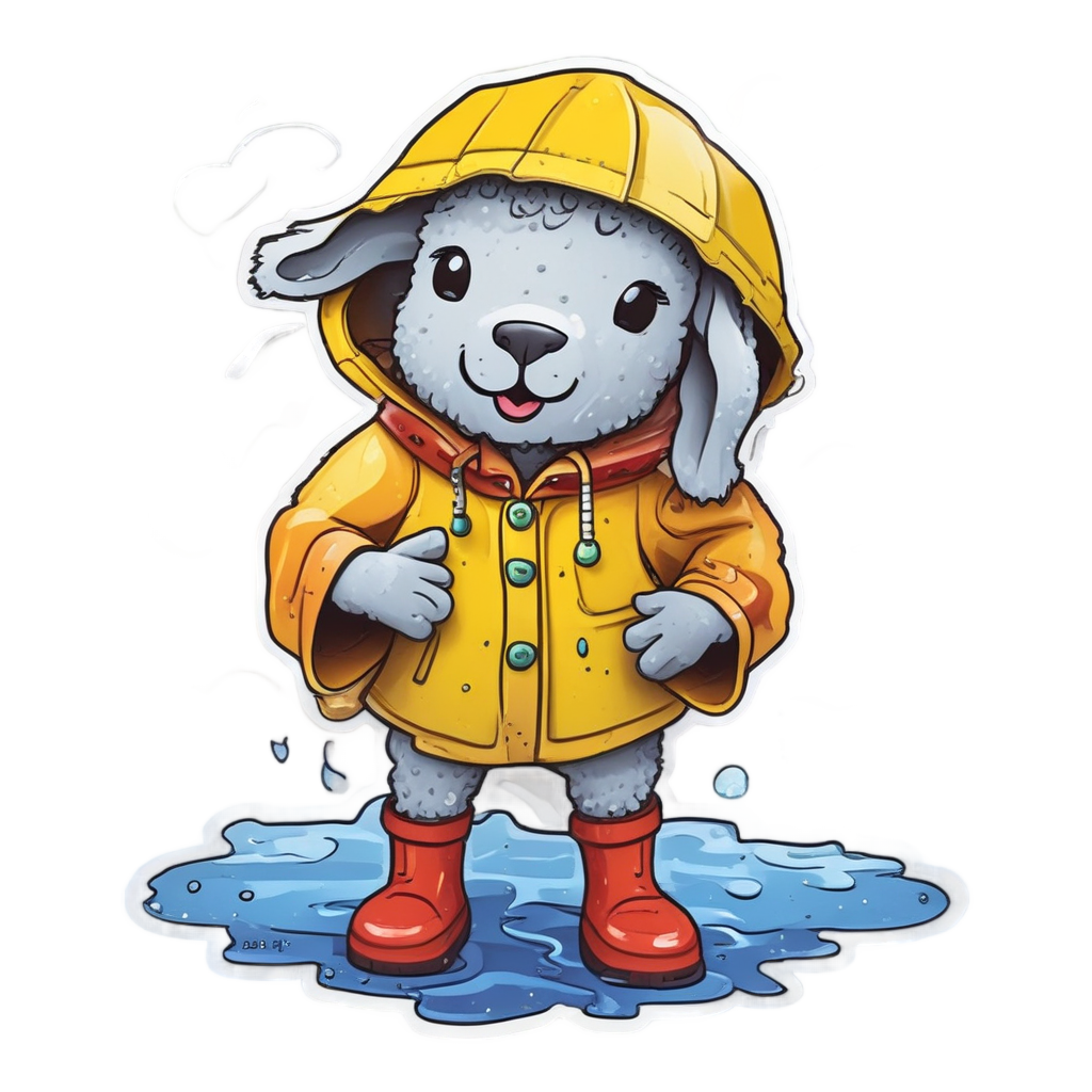 Lamb in Rain Boots — farm nursery stickers