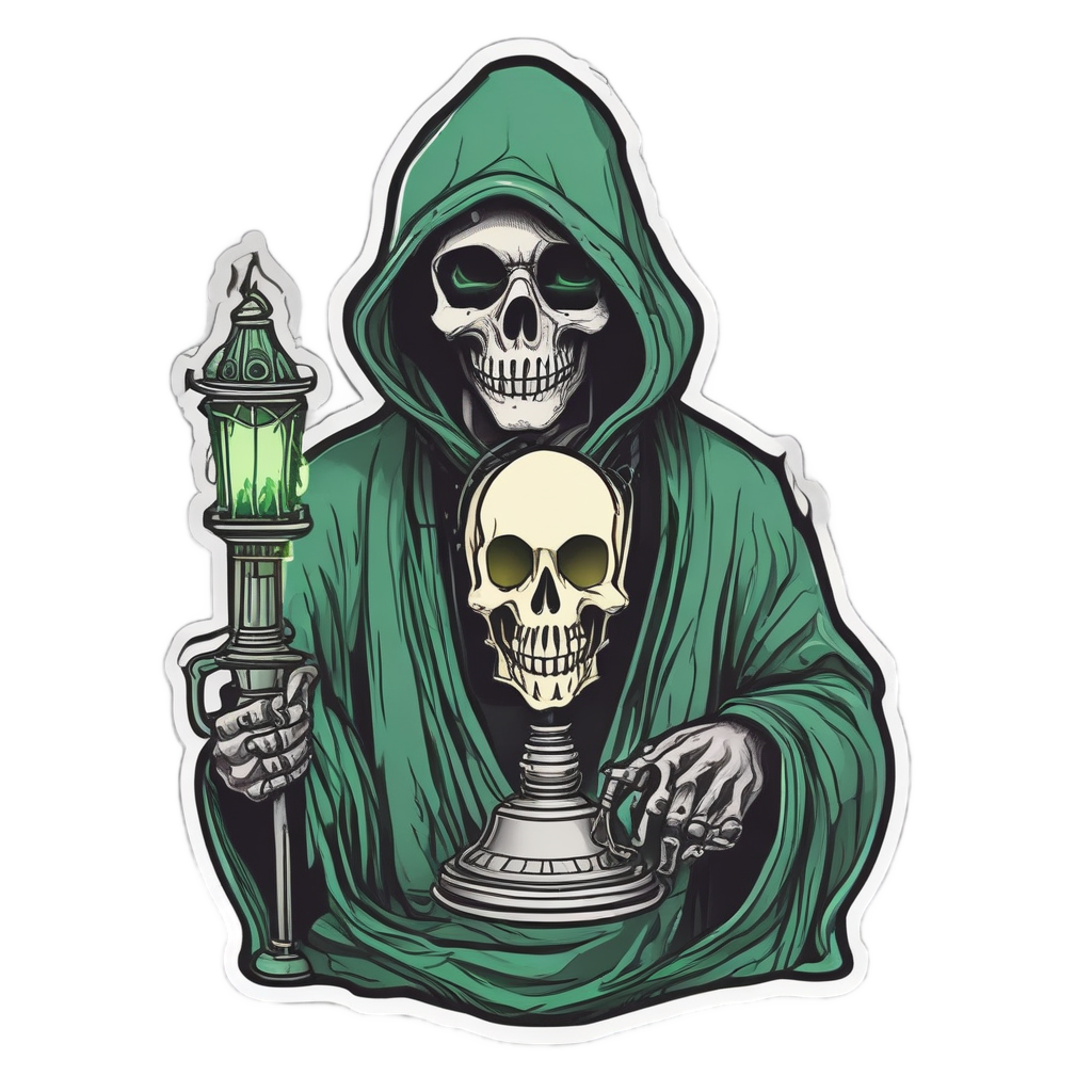 Lantern-Carrying Reaper Guide — reaper skull stickers