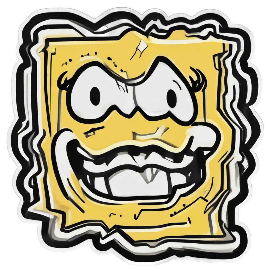 Laughing Caution Strip — warning signage stickers