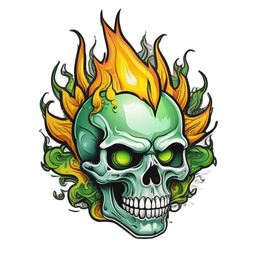 Laughing Chrome Sparks — spooky stickers