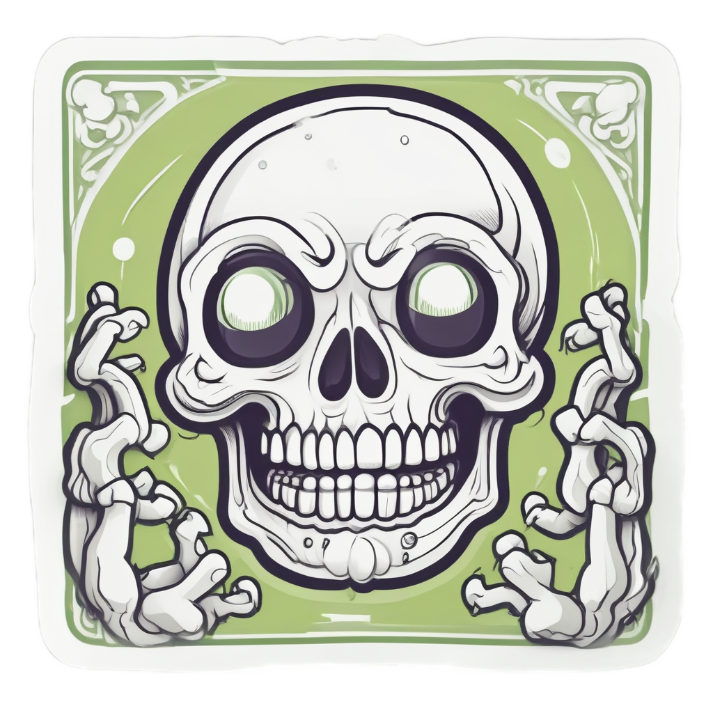 Laughing Skull with Clapping Hands — funny & humor stickers