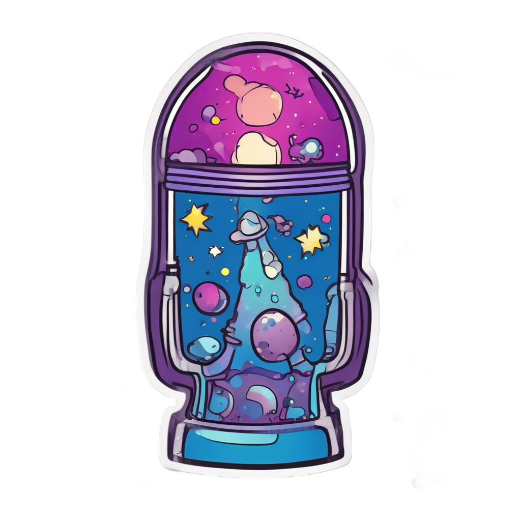 Lava Lamp Cosmic Traveler — groovy y2k stickers