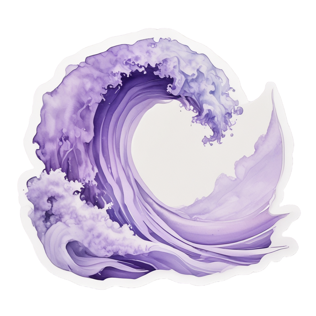 Lavender Dream Flow — abstract & patterns stickers