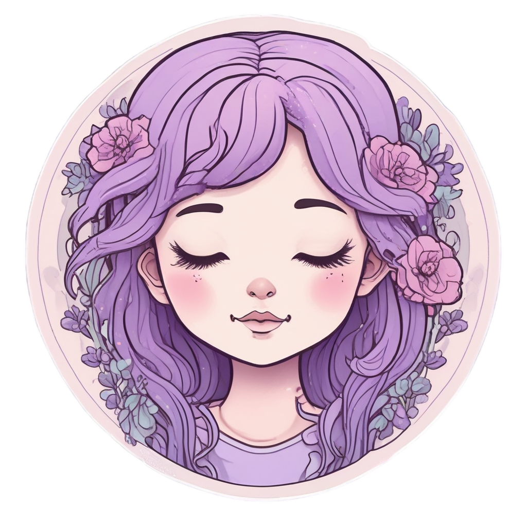 Lavender Dreamer Blush — cottage scenes stickers