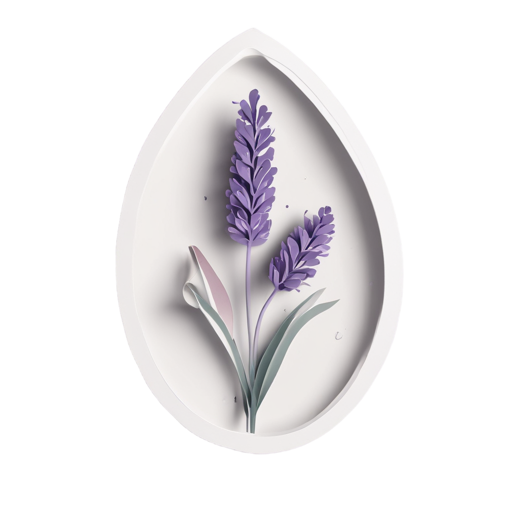 Lavender Sprig Teardrop Petal — single stem stickers