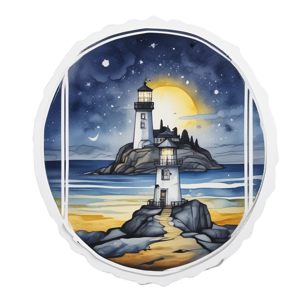 Lighthouse Beacon Path — open road stickers