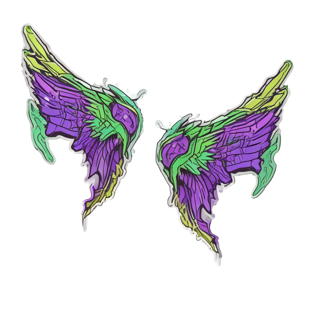 Lightning Bolt Wings — high voltage stickers