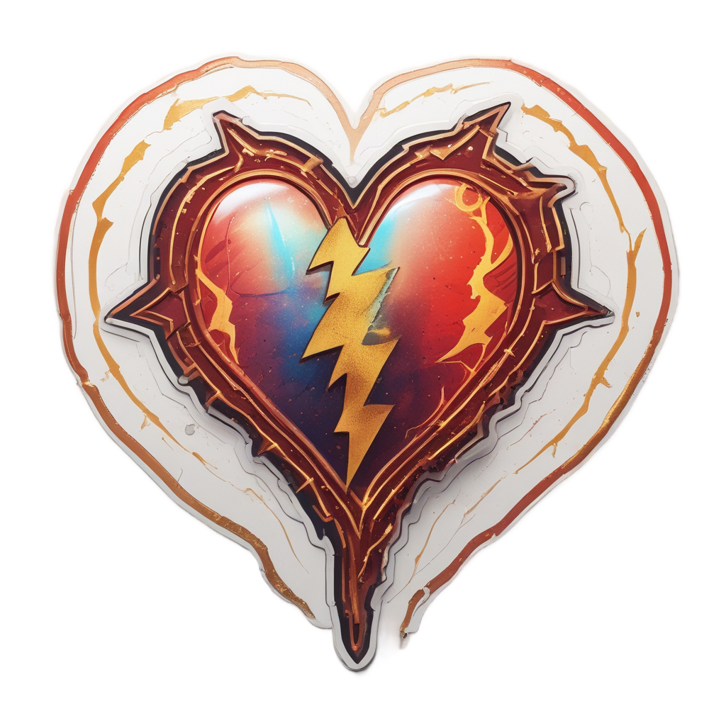 Lightning Heart Pulse — high voltage stickers