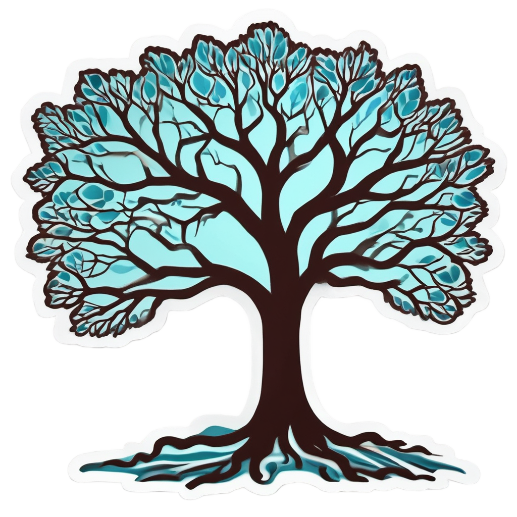 Lightning Tree Silhouette — high voltage stickers