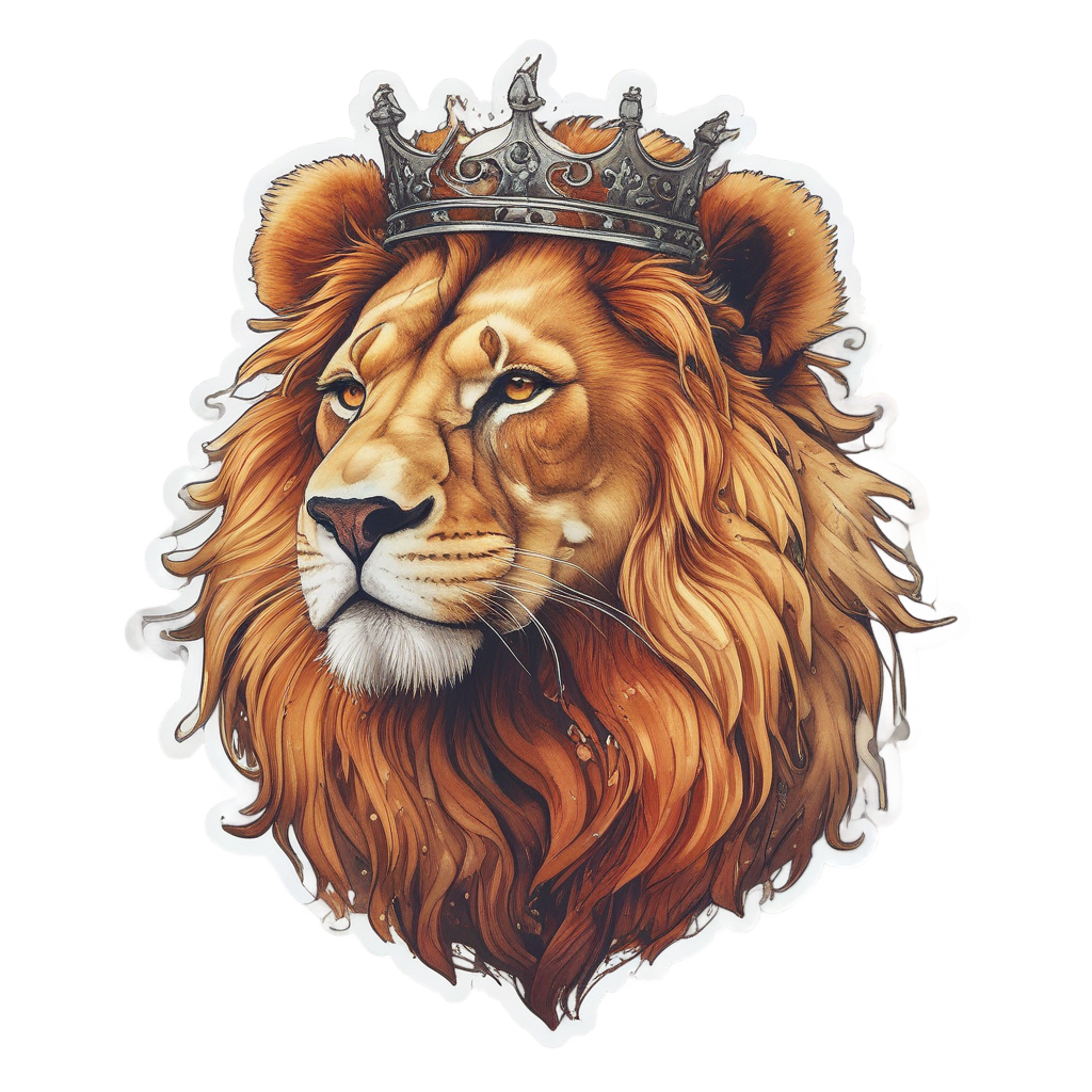 Lion Wire Crown — barbed wire stickers