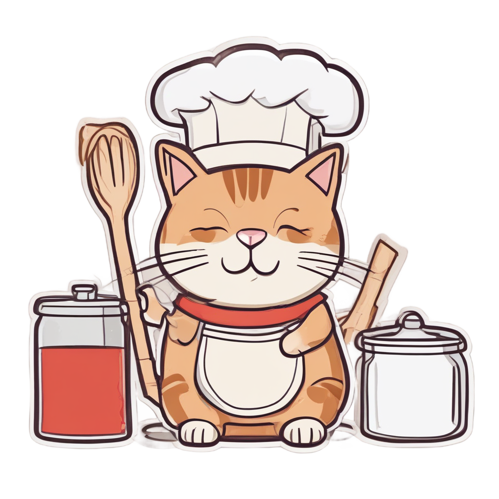 Loaf cat chef cooking — cats stickers