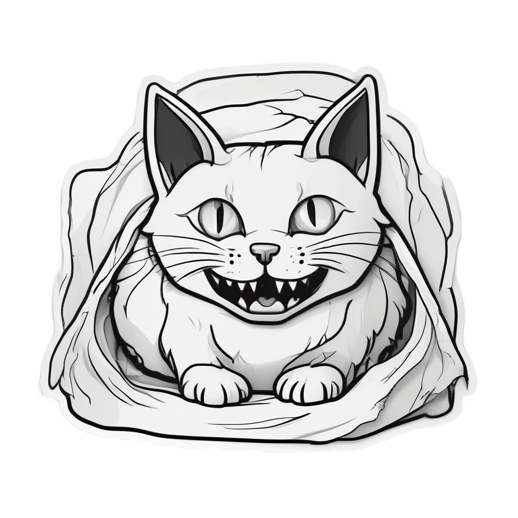 Loaf cat ghost costume — cats stickers