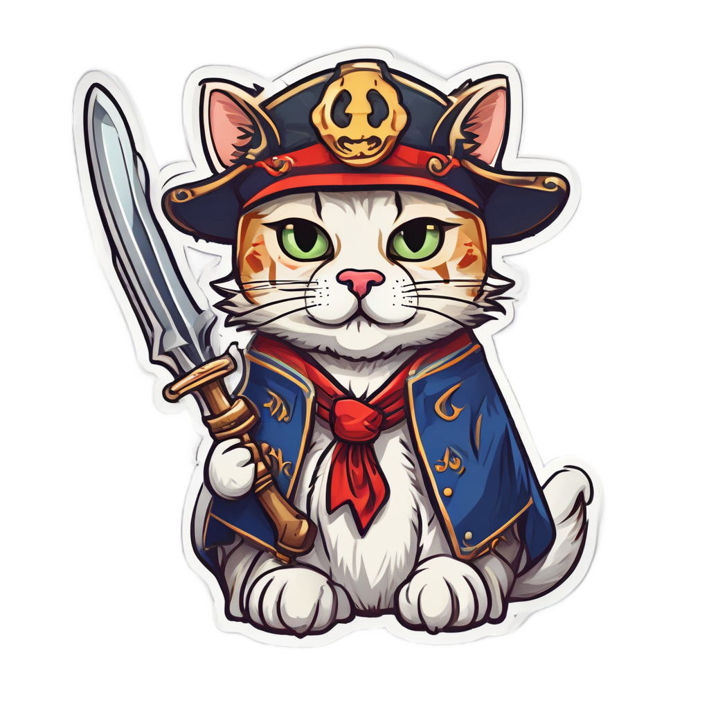 Loaf Cat Pirate — cats stickers
