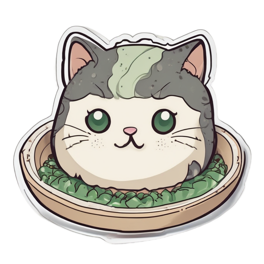 Loaf Cat Sushi Roll — cats stickers