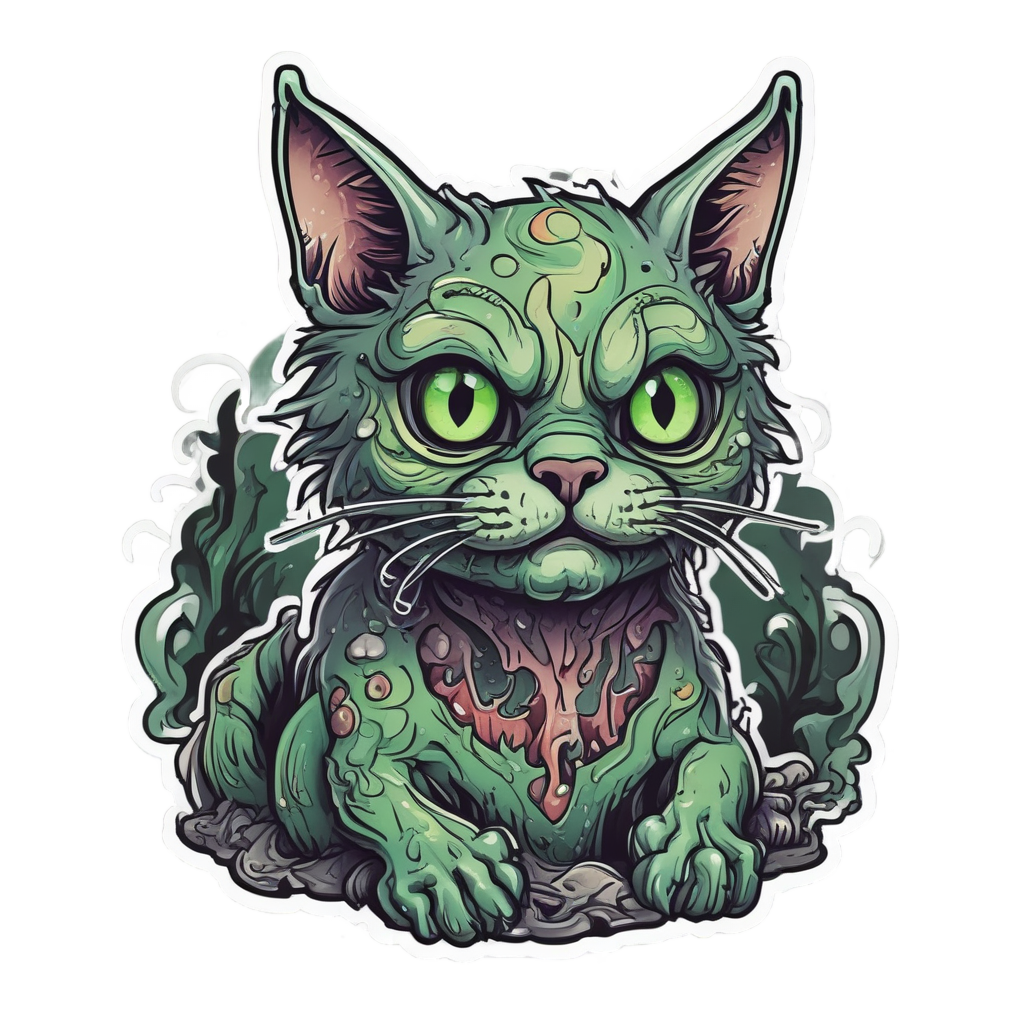 Loaf Cat Zombie Undead — cats stickers
