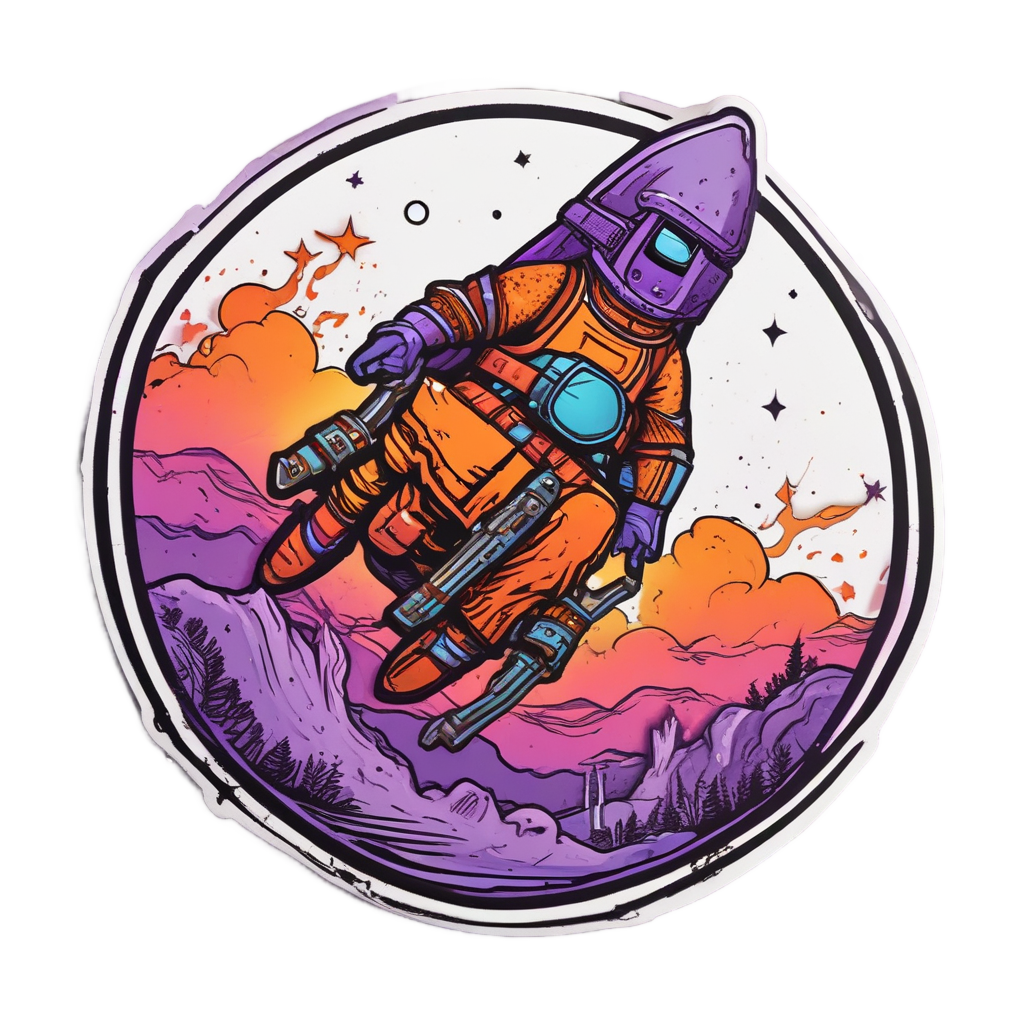 Log as a Rocket Ship — tactical & outdoor stickers