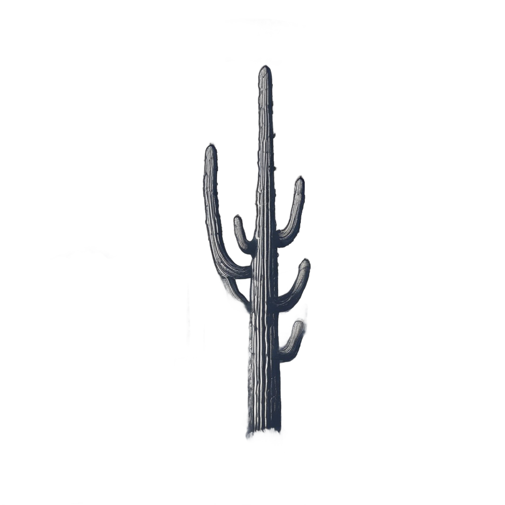 Lone Cactus Under Moon — open road stickers