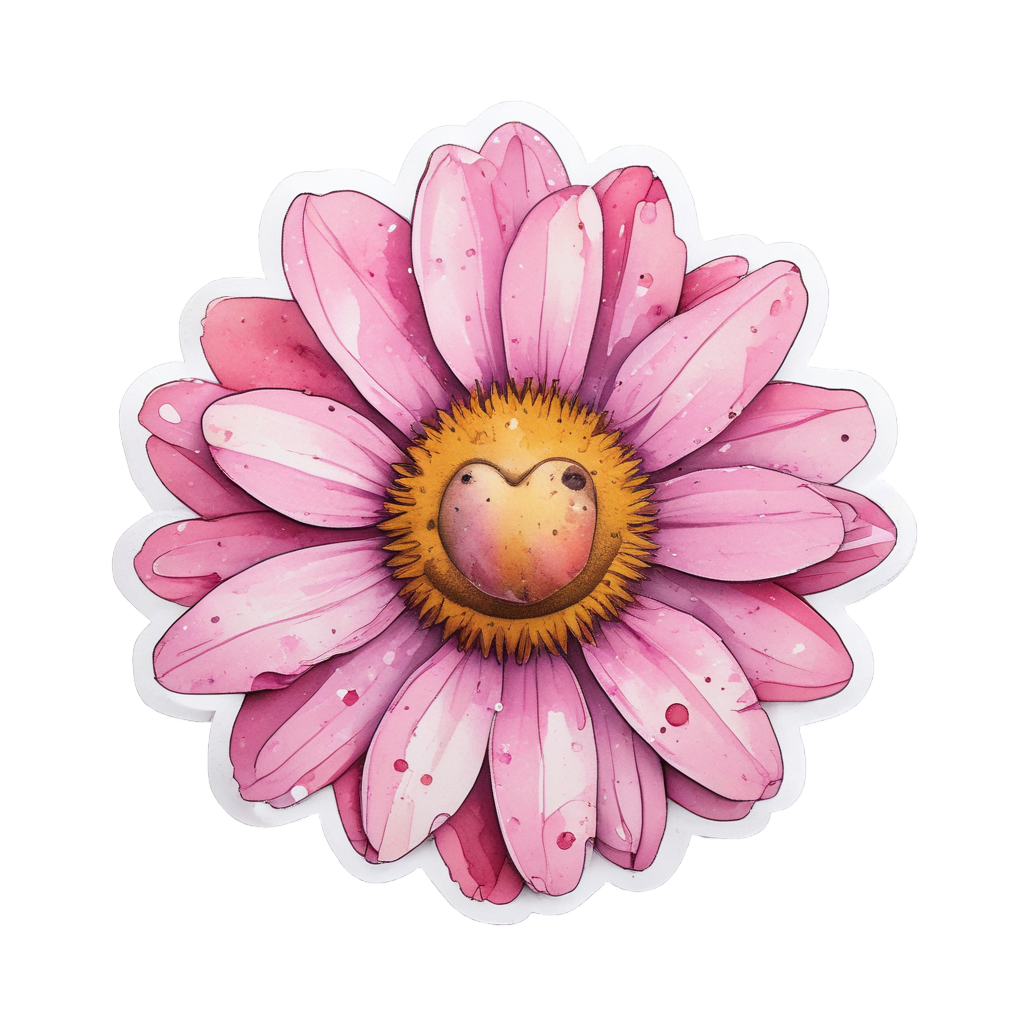 Love Note Daisy — groovy y2k stickers
