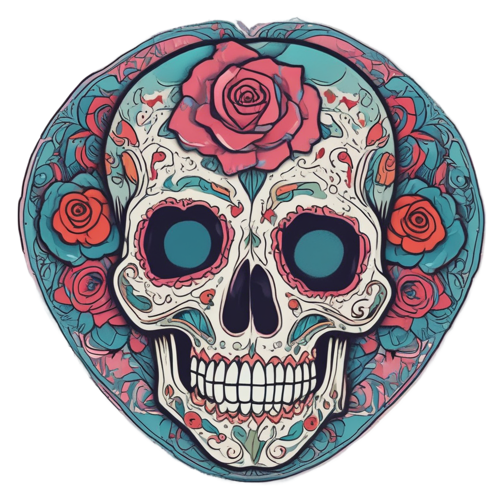 Love-Struck Calavera — sugar skull stickers