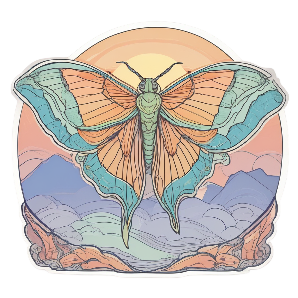 Luna with Sunrise — insects stickers