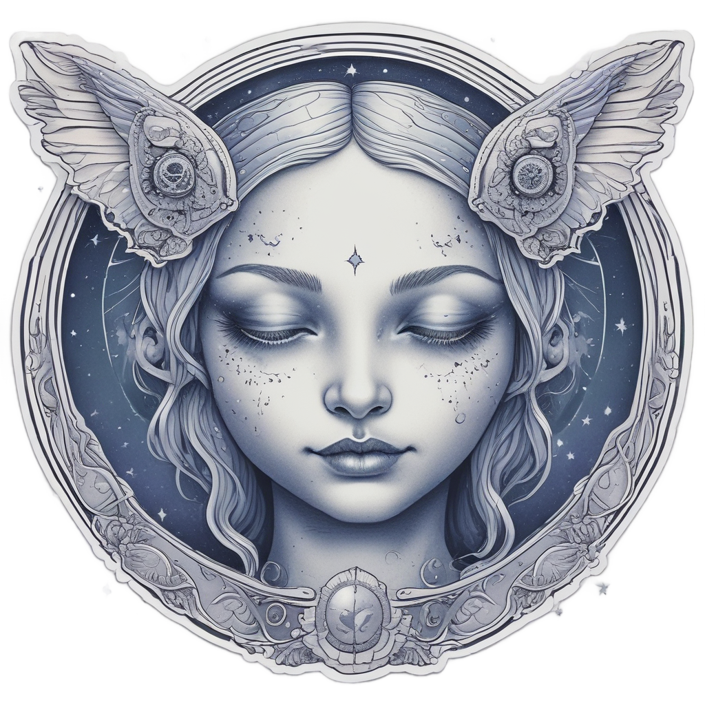 Lunar Moth Dreamer — moon stickers