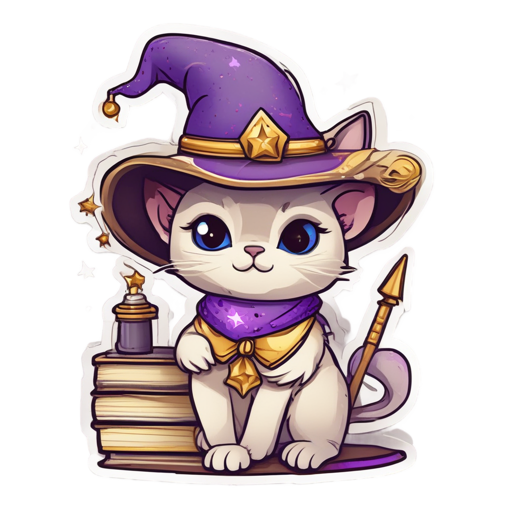 Magic Wand Wielder — cats stickers