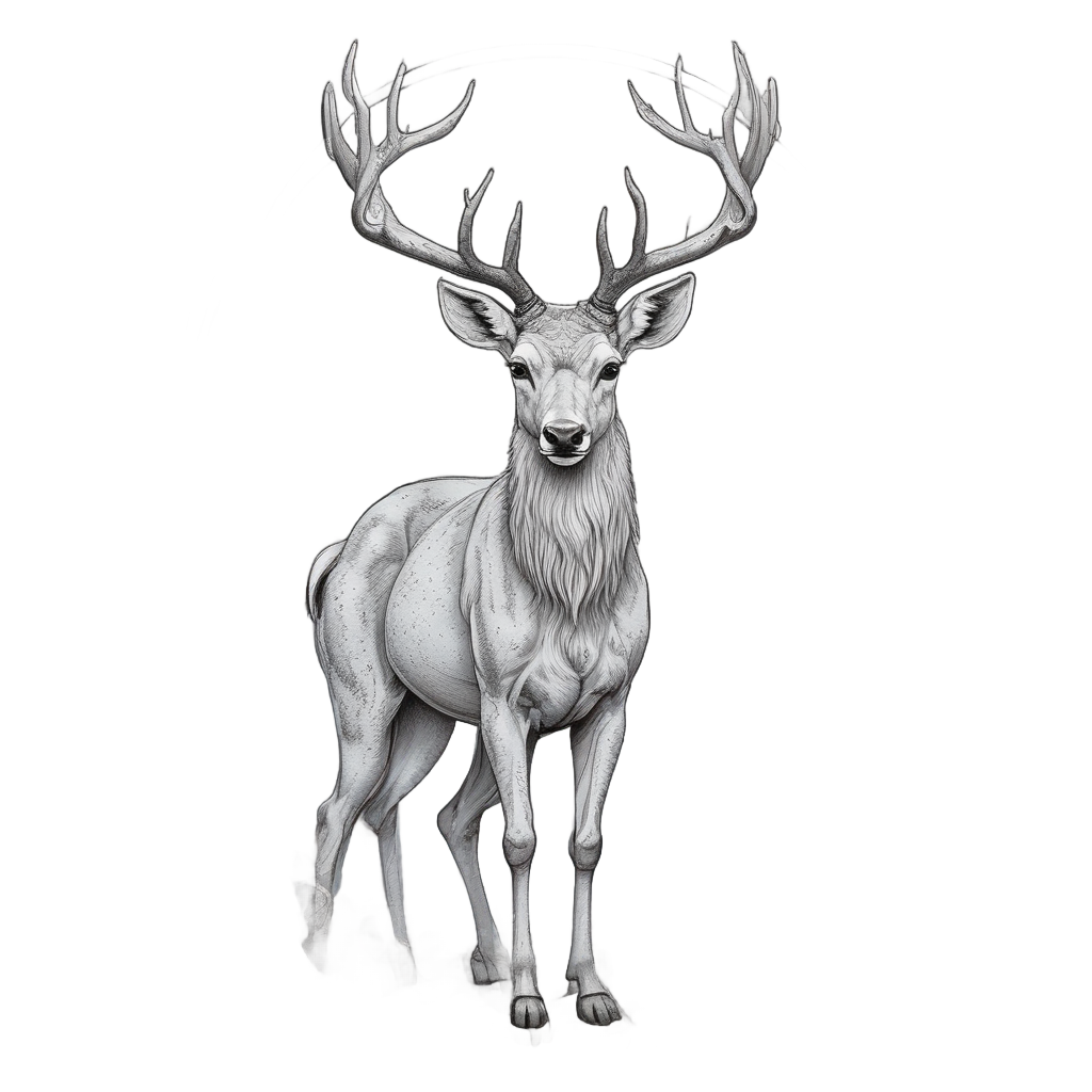 Majestic Buck with Antlers — woodland nursery stickers