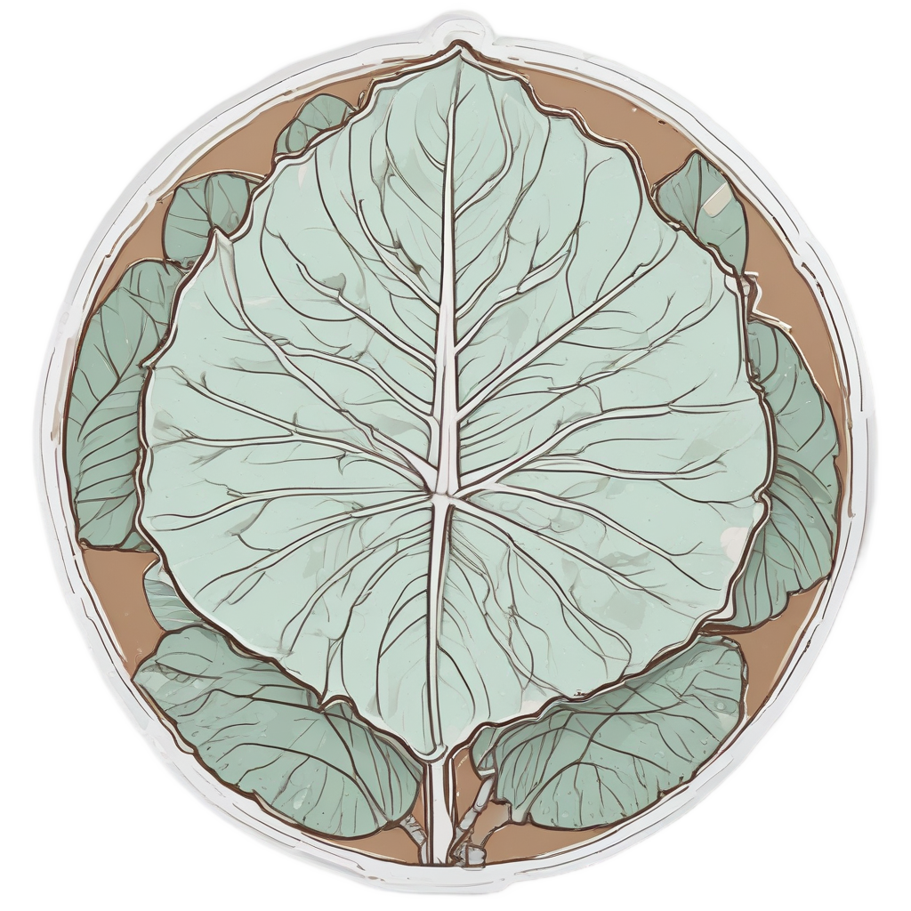 Majestic Leaf Gaze — houseplants stickers
