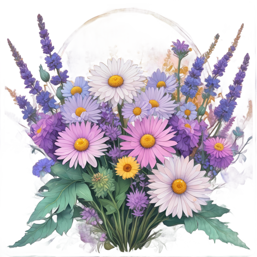 Majestic Wildflower Crown — bouquets stickers