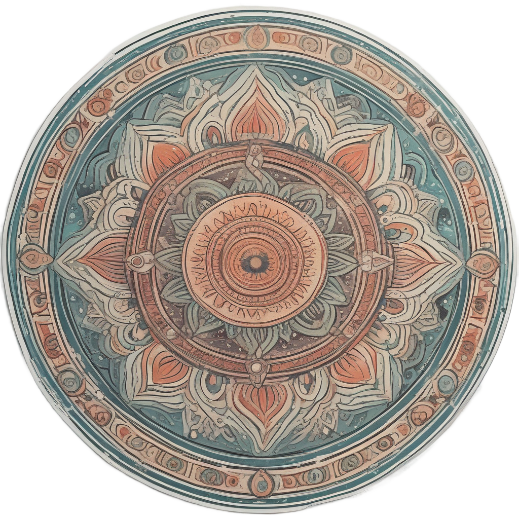 Mandalas Orbiting Sun — boho nursery stickers
