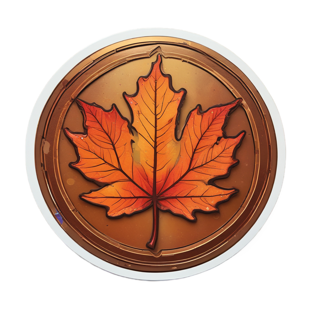 Maple Leaf Glow — pressed flowers stickers
