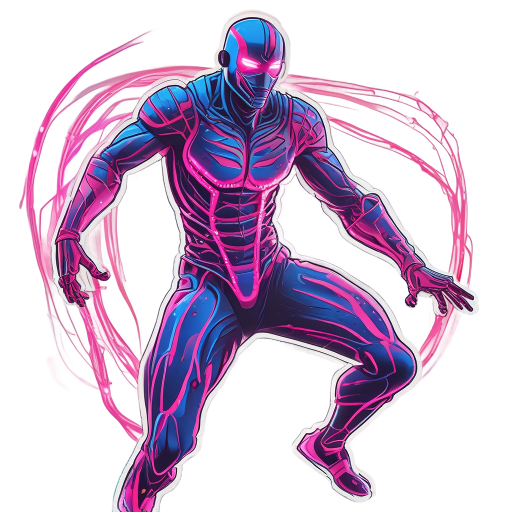 Masked Neon Dancer — horror stickers