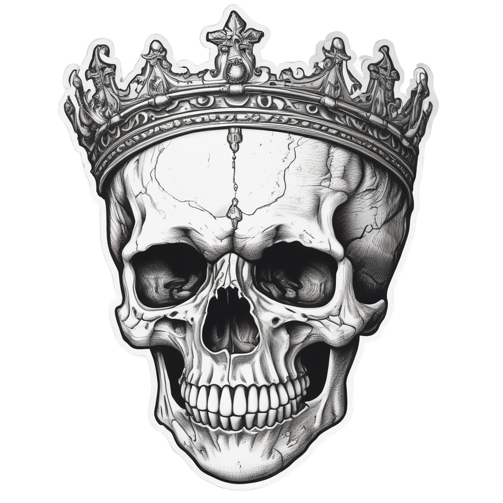 Melting King's Lament — flaming skull stickers