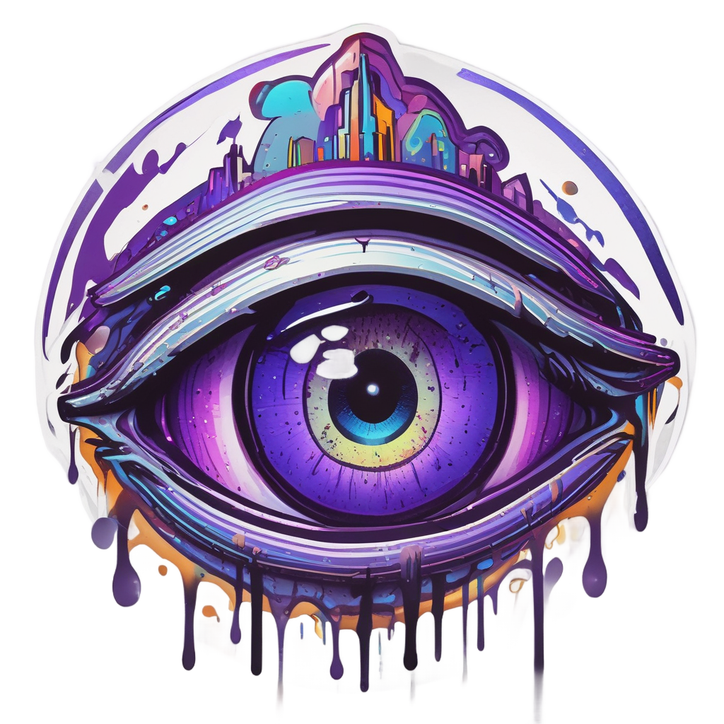 Melting Radiation Eye — radioactive stickers