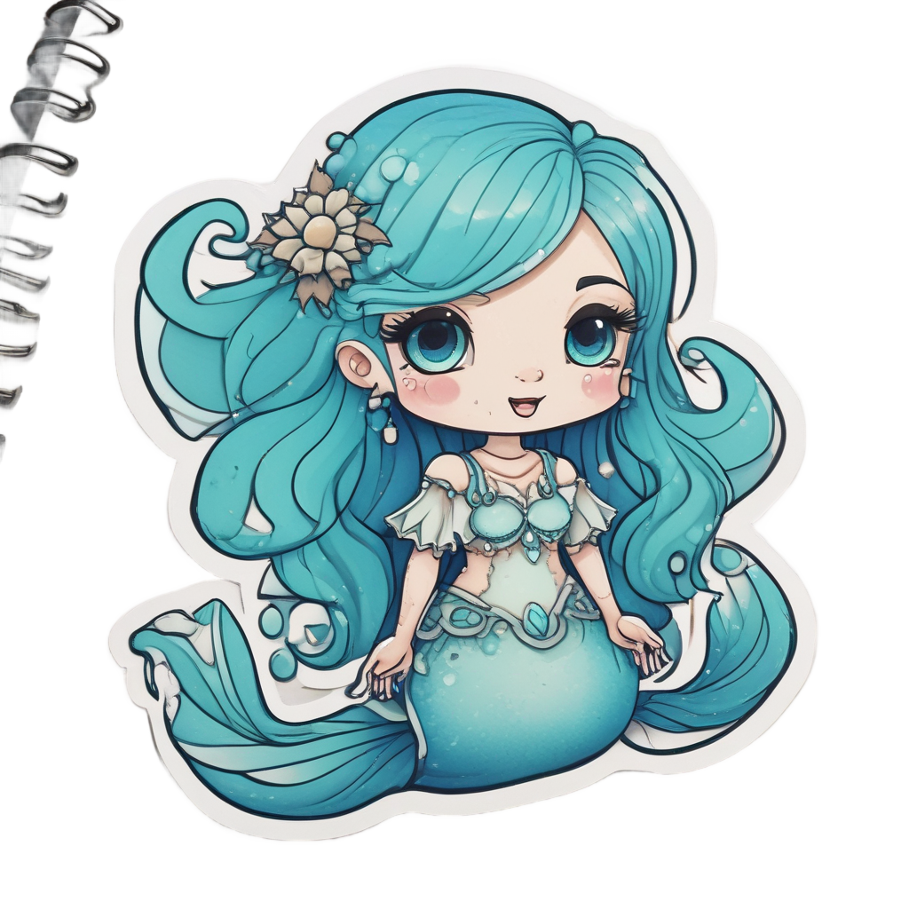 Mermaid Gas Mask Pearl — ocean stickers