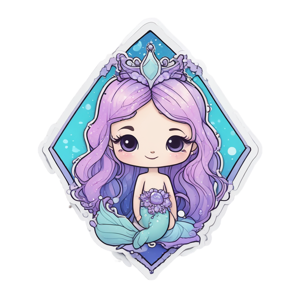 Mermaid Sparkle Hazard — warning signage stickers
