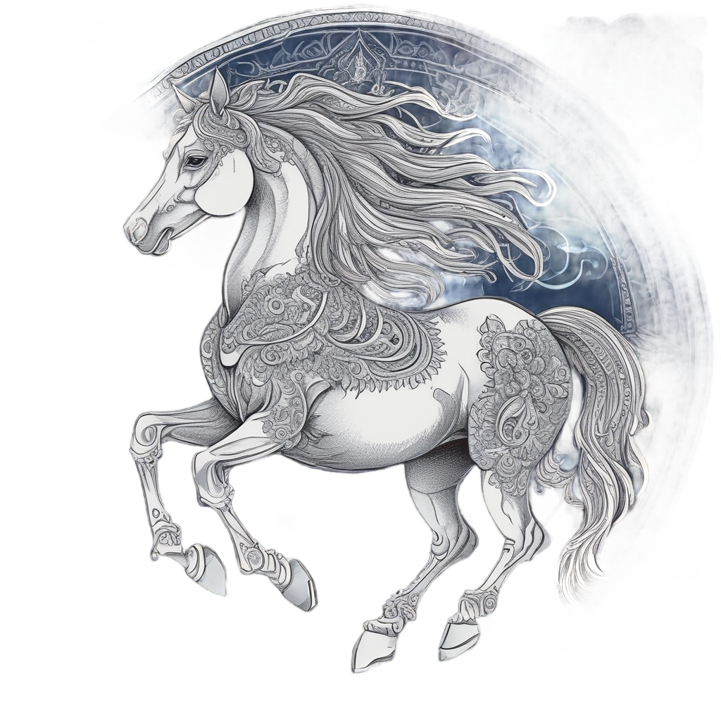 Midnight Gallop Shade — horses stickers