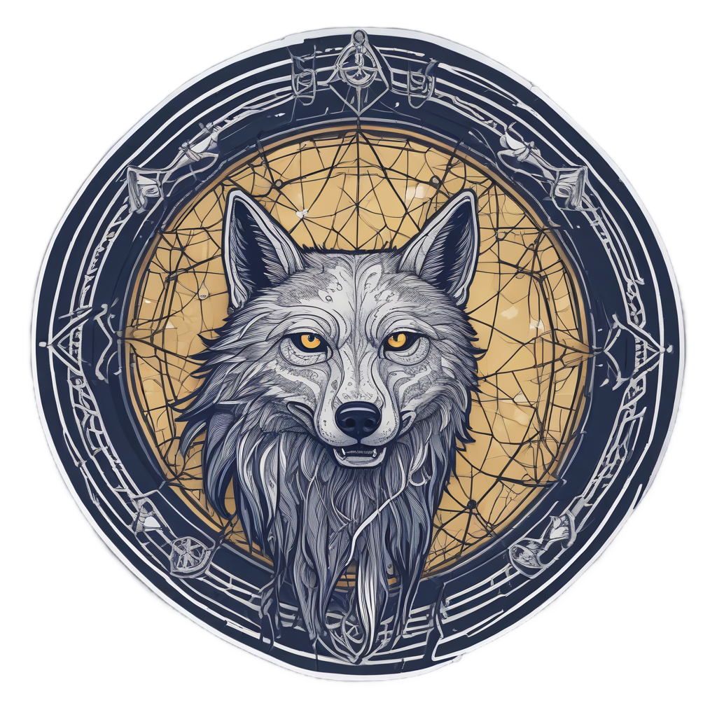 Midnight Hunter Howl — boho skull stickers