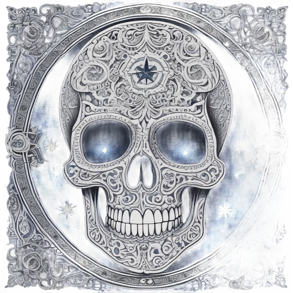 Midnight Star Calavera — sugar skull stickers