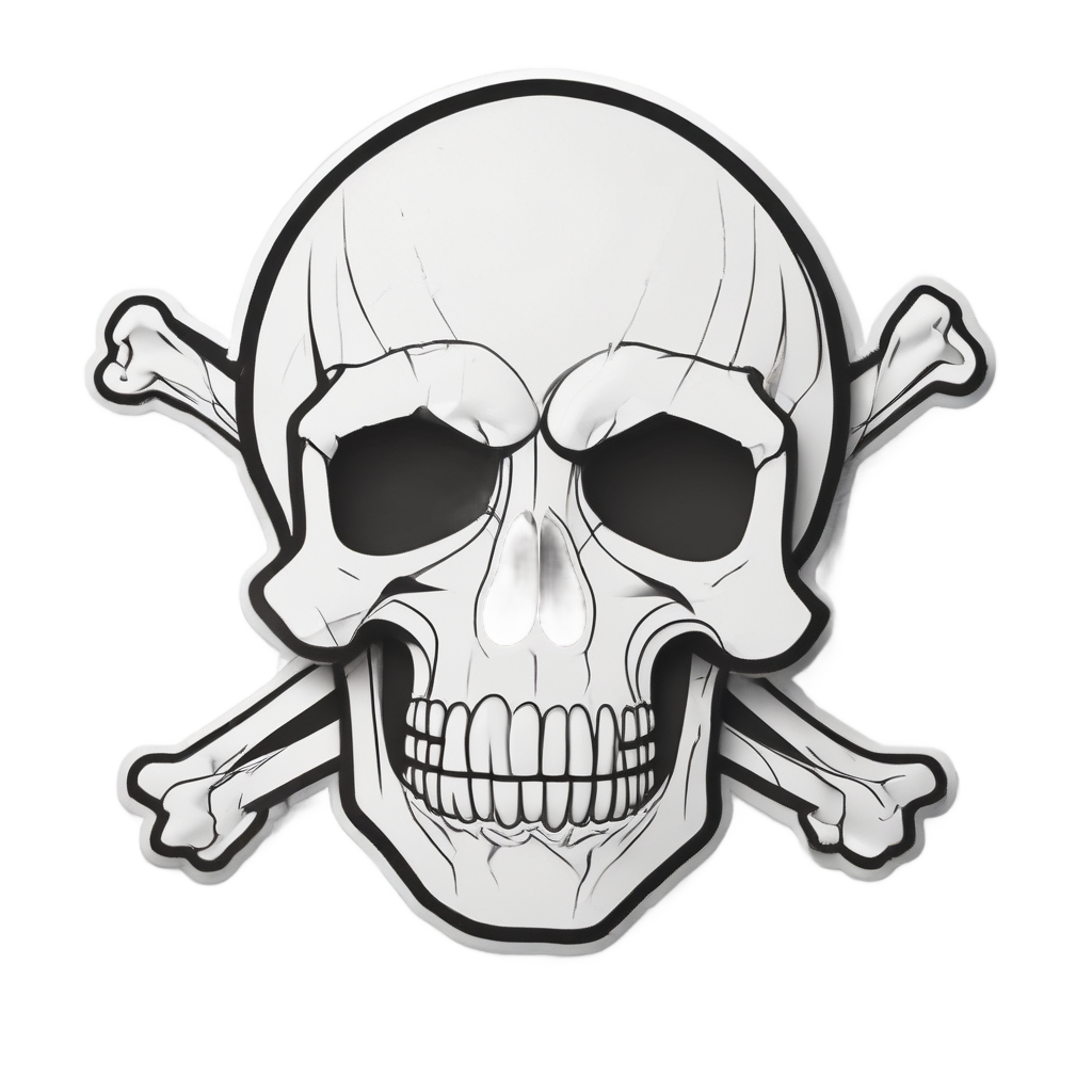 Minimalist Skull Silhouette — geometric stickers