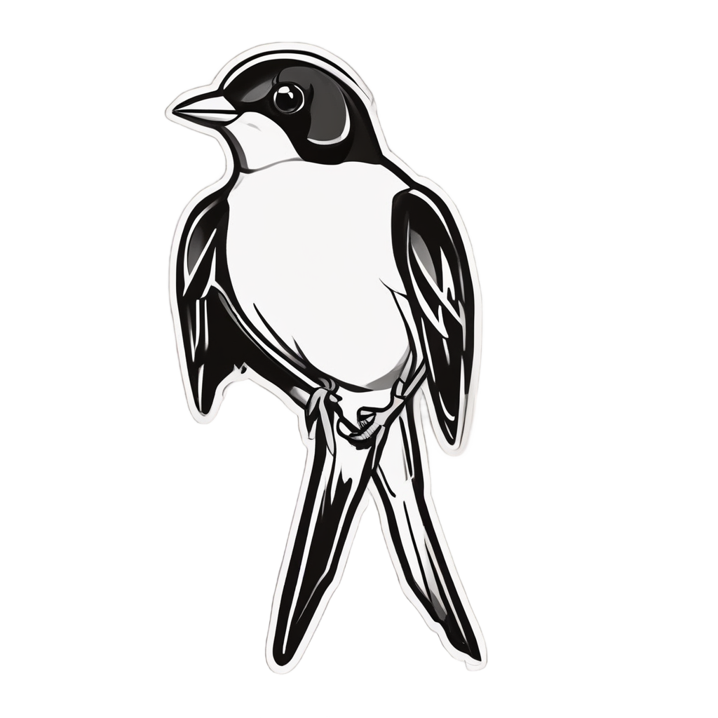A pure black outline of a swallow on a warm beige background.
