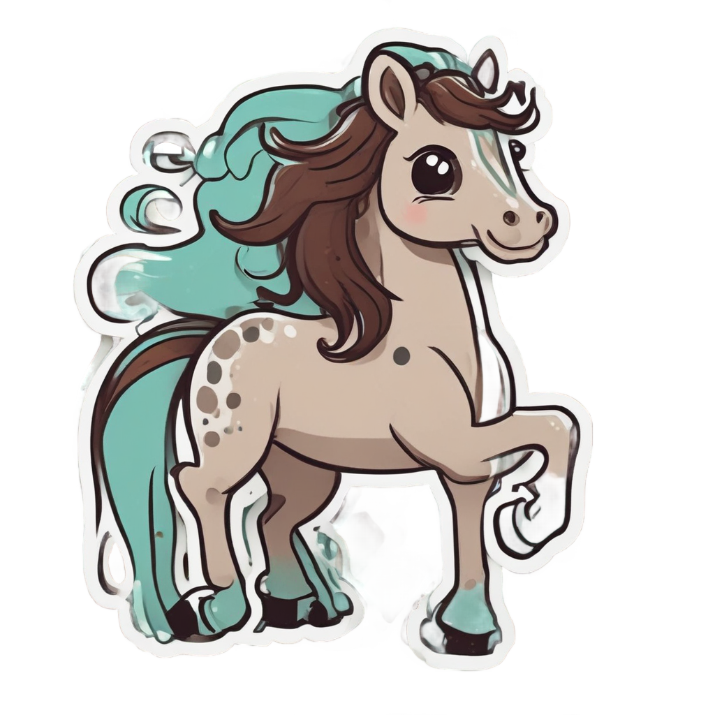 Mint Chocolate Gallop — horses stickers