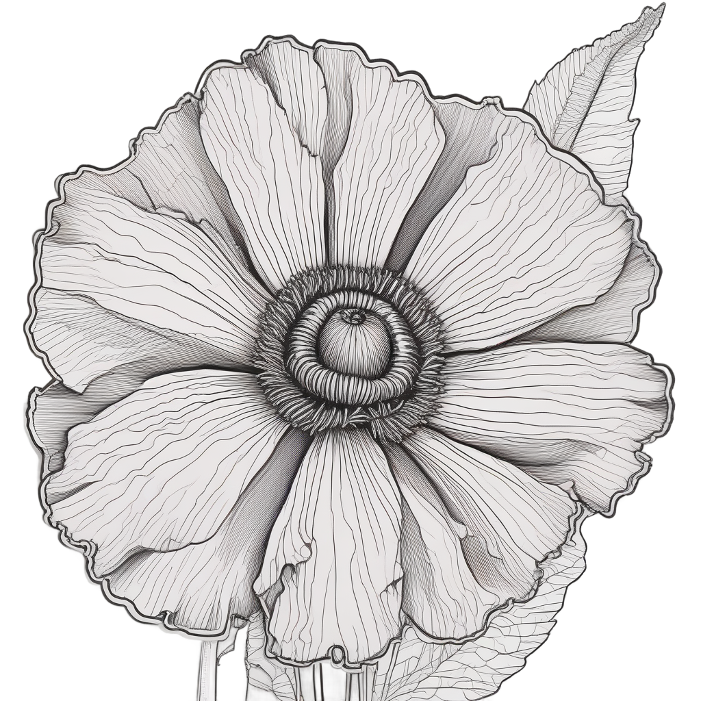 Mischievous Poppy Wink — wildflowers stickers