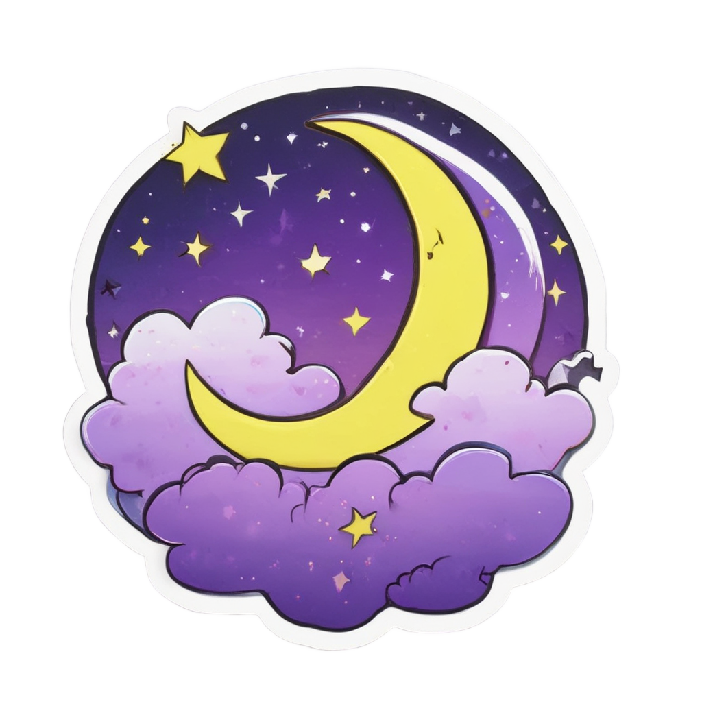 Mochi Starry Night — pastel blobs stickers