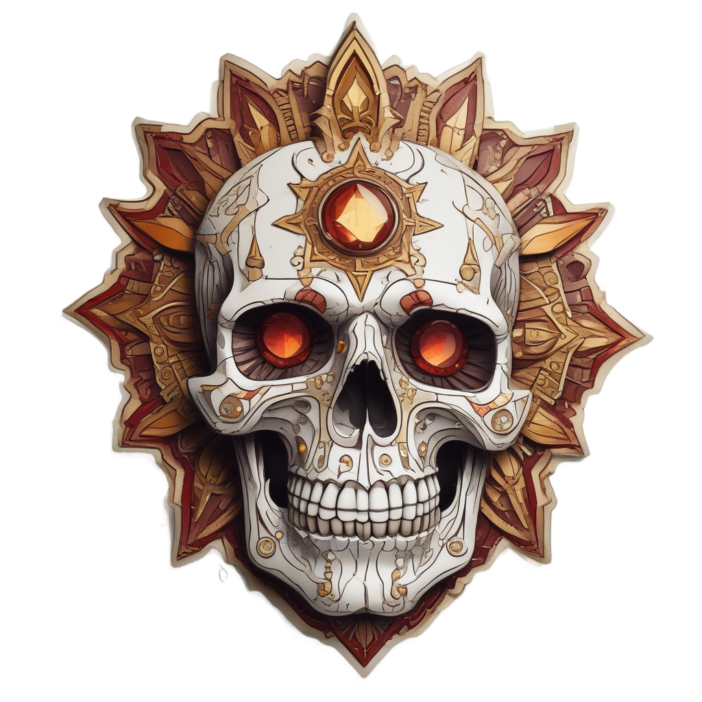 Molten Gold Sovereign — war-paint skull stickers