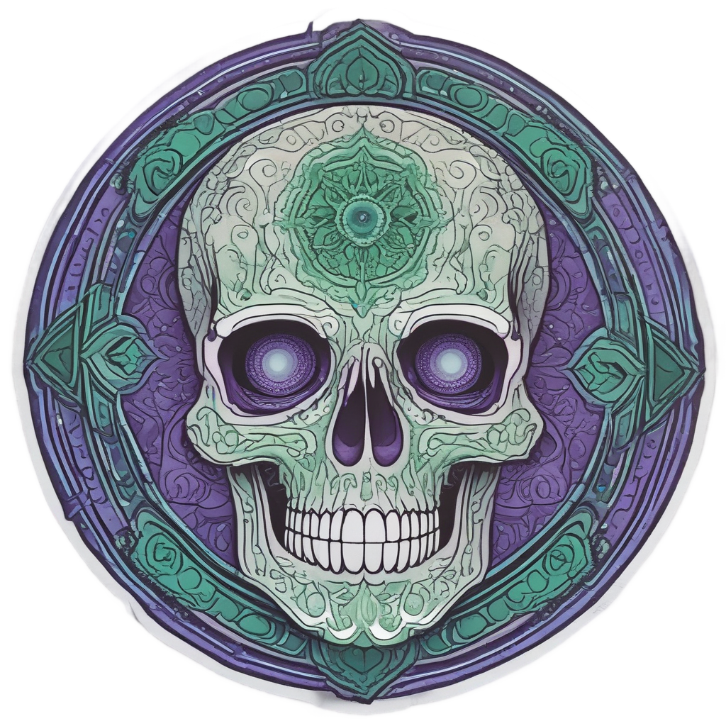 Mono Eye Meditation — mystical skull stickers