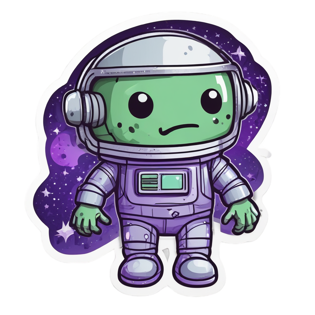 Monstera Astronaut in Space — houseplants stickers