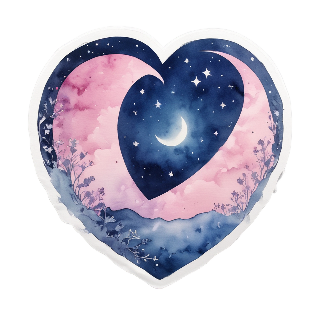 Moon Blush Night — happy faces stickers